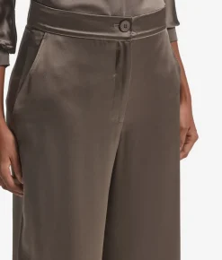 Pantalone palazzo in raso seta