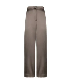 Pantalone palazzo in raso seta