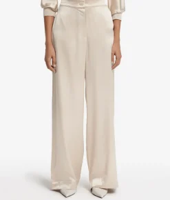 Pantalone palazzo in raso seta