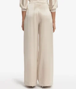 Pantalone palazzo in raso seta