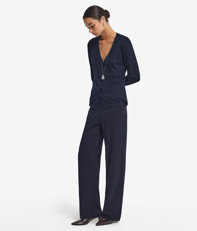 Pantalone palazzo in seta cotone