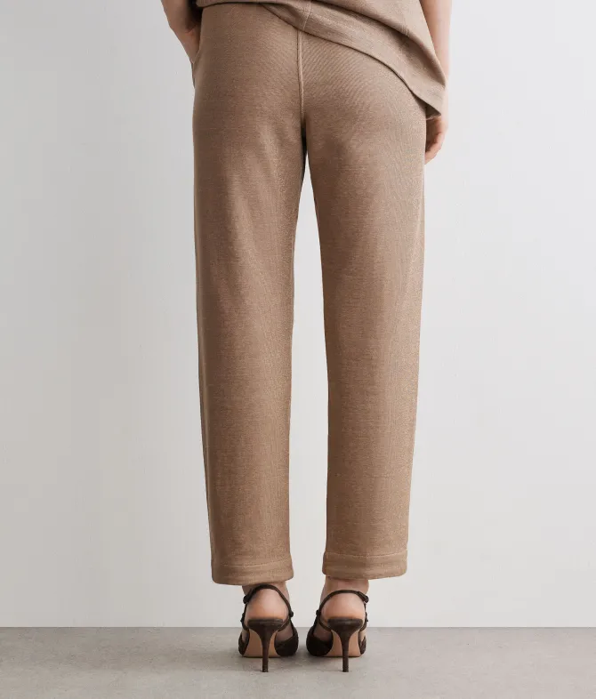 Pantalone reversibile in lino e cotone