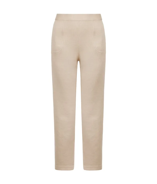 Pantalone reversibile in lino e cotone