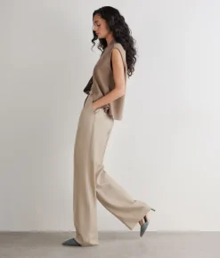 Pantalone sartoriale in cashmere seta