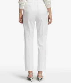 Pantalone sigaretta con zip in cotone