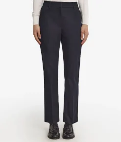 Pantalone sigaretta con zip in cotone