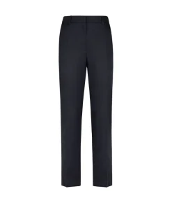 Pantalone sigaretta con zip in cotone