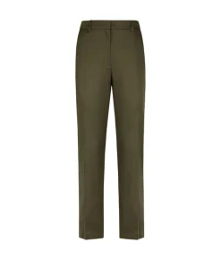 Pantalone sigaretta con zip in cotone