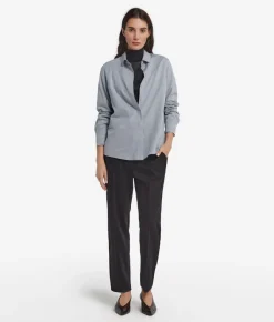 Pantalone sigaretta in jersey di lana