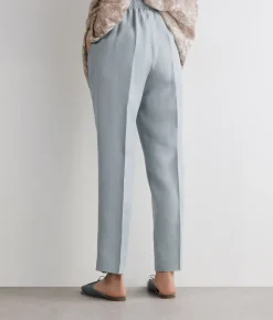 Pantalone sigaretta in lino