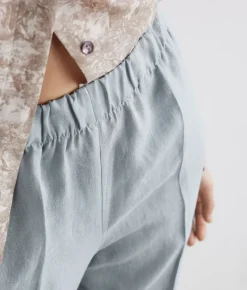Pantalone sigaretta in lino