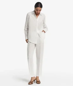 Pantalone sigaretta in lino