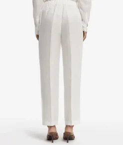 Pantalone sigaretta in lino