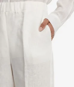 Pantalone sigaretta in lino