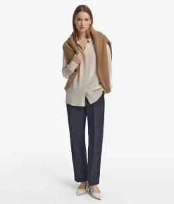 Pantalone sigaretta in lino