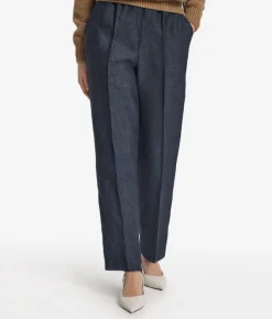 Pantalone sigaretta in lino