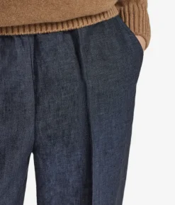 Pantalone sigaretta in lino