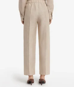 Pantalone sigaretta in lino