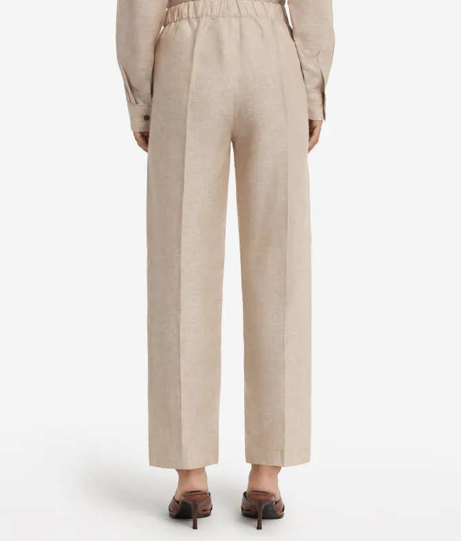 Pantalone sigaretta in lino