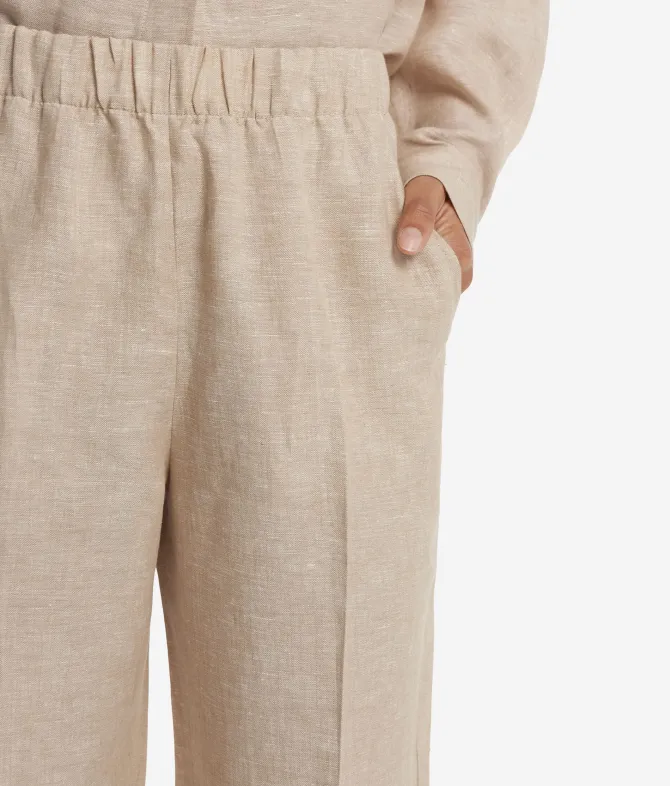Pantalone sigaretta in lino