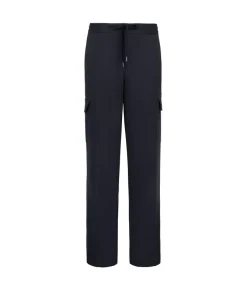 Pantalone tasconato in cotone e lino