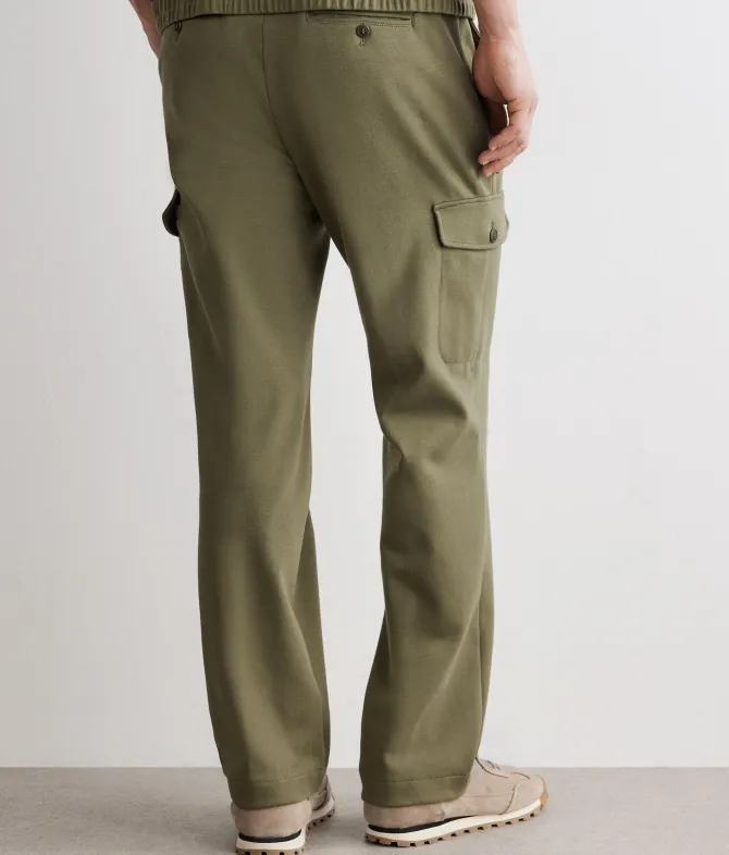 Pantalone tasconato in cotone e lino