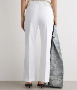 Pantalone trombetta in tessuto di cotone