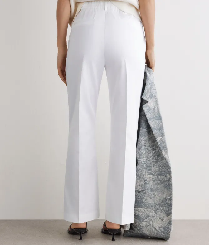 Pantalone trombetta in tessuto di cotone
