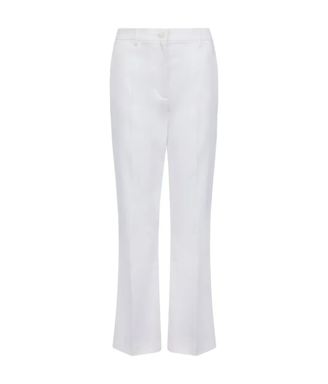 Pantalone trombetta in tessuto di cotone