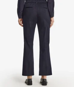 Pantalone trombetta in tessuto di cotone