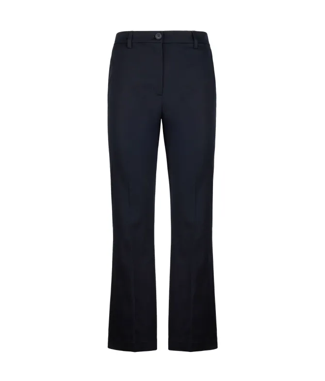 Pantalone trombetta in tessuto di cotone
