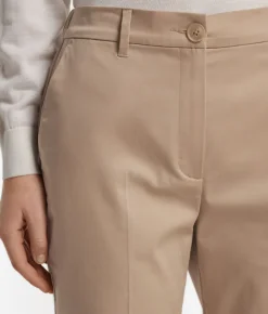 Pantalone trombetta in tessuto di cotone