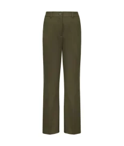 Pantalone trombetta in tessuto di cotone