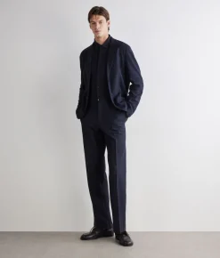 Pantalone waffle in lino cotone