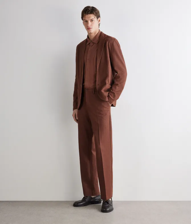 Pantalone waffle in lino cotone