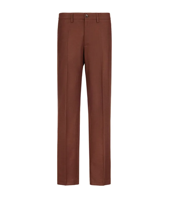 Pantalone waffle in lino cotone