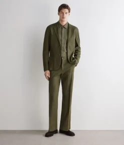 Pantalone waffle in lino cotone