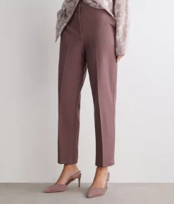 Pantalone waffle in lino cotone