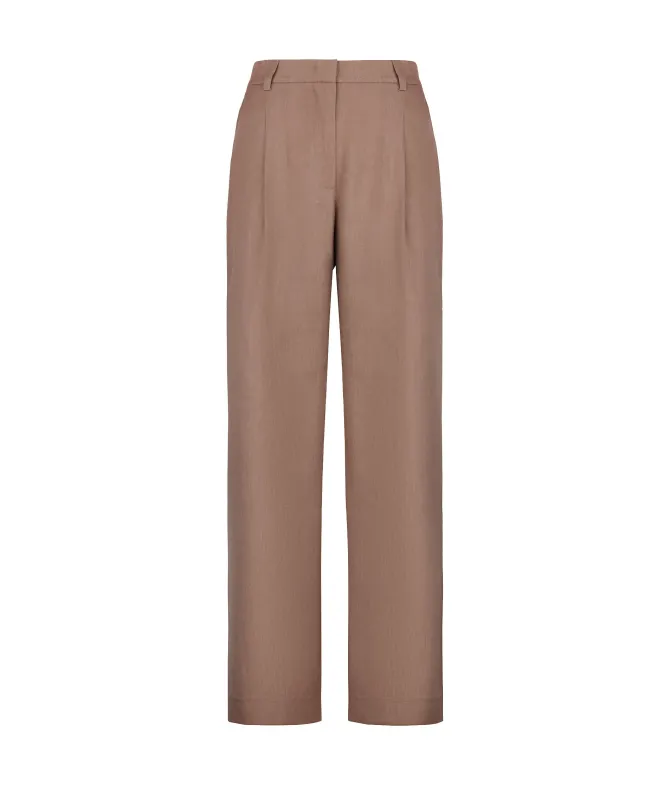 Pantaloni Palazzo in Lino e Viscosa