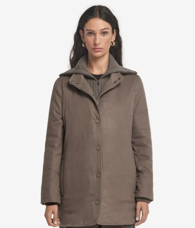 Piumino in seta e cashmere