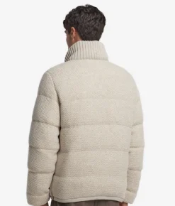 Piumino reversibile in cashmere