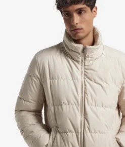 Piumino reversibile in cashmere
