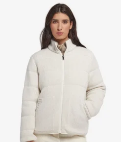 Piumino reversibile in cashmere tricot lamé