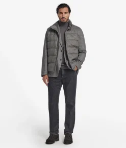 Piumino smanicato in cashmere e seta