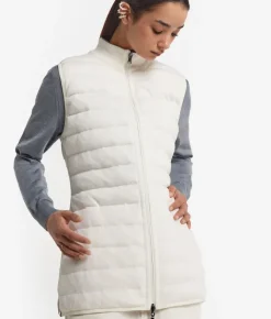 Piumino smanicato reversibile con cashmere