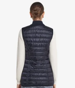 Piumino smanicato reversibile con cashmere