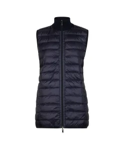 Piumino smanicato reversibile con cashmere