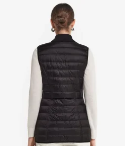Piumino smanicato reversibile con cashmere