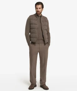 Piumino smanicato reversibile con trecce in Cashmere Ultrasoft