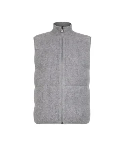 Piumino smanicato reversibile in bouclé
